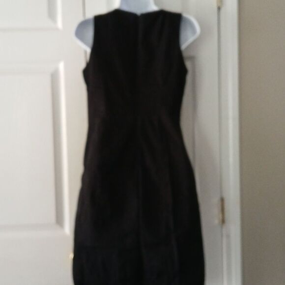 Apt 9 black sleeveless weaved front panel dress Sz 4 NWOT - Picture 5 of 8